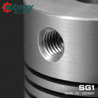 Tornillo de Posicionamiento de Acoplamiento de Viga de Una Pieza SUS304 con Corte Helicoidal Fijo para Motor Paso a Paso, Servomotor, Robótica, Automatización e Industria