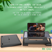 10 pouces d'écran de téléphone portable amplificateur agrandisseur support de bureau à hauteur réglable de téléphone portable de projection vidéo loupe RK-C46