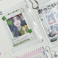Nouveau Kpop idole conception personnalisée porte-carte Photo en plastique PVC avec porte-clés Album porte-carte Photo avec film protecteur