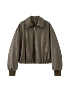 Veste courte en cuir pour homme et femme, coupe-vent, imperméable, épaisse et chaude - Product Image 4