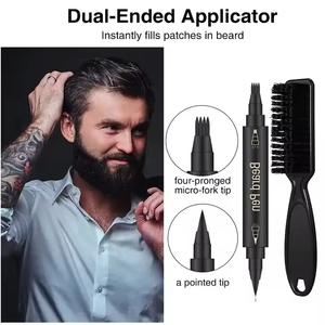 Barba penna riempitivo per gli uomini 2 in1 doppia punta penna a inchiostro matita riempitivo barba riempitivo penna per gli uomini - Product Image 4