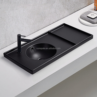 Lavabo de salle de bain moderne pour hôtel, vasque de salle de bain, lavabo de couleur