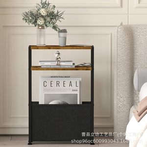 Narrow Sided Table Rectangle Iron Wood Freestanding Storage For Living Room Bedroom Sofa <b>Gap</b> Durable - Product Image 4