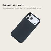 Étui de téléphone en cuir de cactus écologique pour iPhone 18 Pro Max, coque fine, protection antichoc, fabricant OEM personnalisé