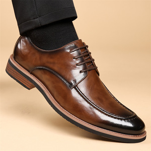 Mocasines de Vestir para Hombre, Parte Superior de PU, Transpirables, Impermeables, Antideslizantes, Cómodos, Resistentes, para Oficina, Bodas, Suela de Goma - Product Image 1
