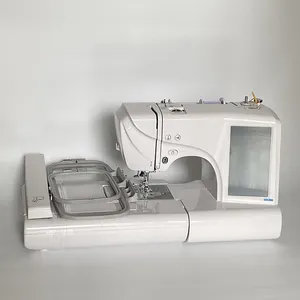 नवीनतम इलेक्ट्रॉनिक एकल सुई कढ़ाई सिलाई मशीन के साथ स्टेनलेस बिस्तर और पैनल टच एलसीडी स्क्रीन
