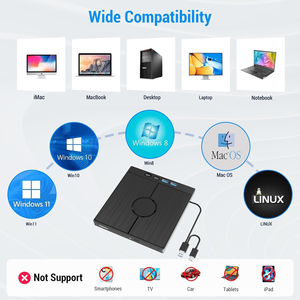 Hỗ trợ tùy chỉnh OEM nhỏ <span class=keywords><strong>Blu</strong></span>-<span class=keywords><strong>ray</strong></span> CD Nhà Văn Đầu đốt Ổ đĩa quang USB bên ngoài DVD RW Máy nghe nhạc Đầu đọc thẻ ổ đĩa - Product Image 5