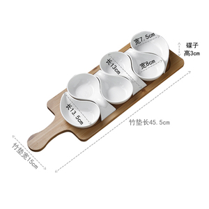 لوحة سيراميك أطباق فاكهه طبق للسلطة علبة خشبية اليابانية أدوات المائدة المطبخ الطبخ أدوات المنزل الخبز - Product Image 4