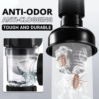 Tuyaux de vidange rétractables pour lavabo, PVC flexible, vidange pop-up pour évier