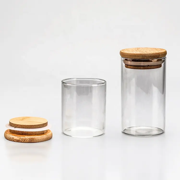 Wholesale Luxury Decorative Candle Jars Clear Glass Candle Jars With Lid