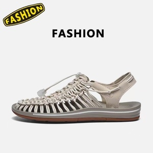 Sandales tissées à bout fermé pour femmes, collection 2026, vente directe usine, chaussures décontractées respirantes en <span class=keywords><strong>corde</strong></span> tricotée à enfiler avec cordon de serrage réglable - Product Image 2