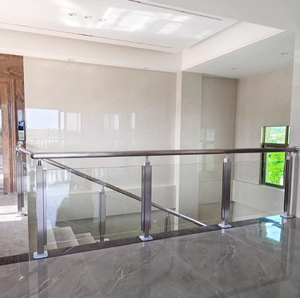 เสาเหล็กสแตนเลสเคลือบผงสีดำด้านทันสมัย สำหรับราวบันไดภายนอกอาคาร - Product Image 5