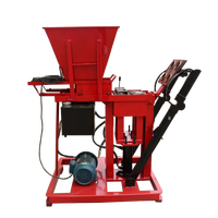 Machine de fabrication de blocs de briques d'argile solide à emboîtement BRB hydraulique QT2-25 avec moteur électrique à moteur diesel