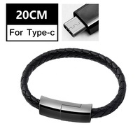 Vente chaude câble de données et de charge de bracelet en cuir PU pour tous les téléphones mobiles