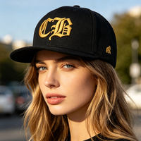 Casquettes Snapback personnalisées à 5 panneaux, broderie 3D, logo imprimé animal, visière courte, 100% coton, sport, mode, streetwear, voyage