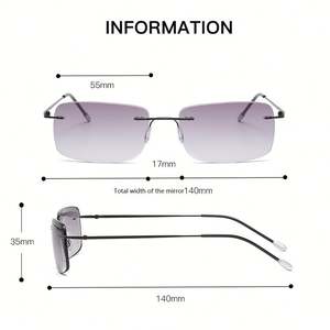 Gafas de Sol Personalizadas Unisex con Protección Anti Luz Azul, Multifocales para Presbicia, con Aumento para Ver de Cerca y de Lejos, sin Montura, Bifocales, para Lectura - Product Image 6