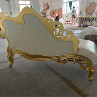 Chaise longue baroque deux places en tissu capitonné pour hôtel, villa, bureau à domicile, usage commercial, cabine photo de mariage – Amérique du Nord