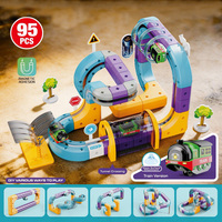 Jeu de construction magnétique personnalisable OEM 95 pièces : Locomotive classique et circuit de cubes – Jouet créatif STEM pour la maternelle
