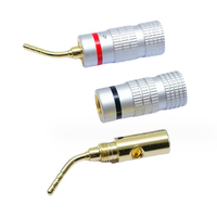 Fiche banane plaquée or 2mm pour haut-parleur Type de soudage par fil