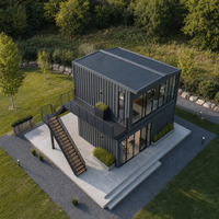 Maison préfabriquée modulaire moderne, maison miniature de luxe portable, structure en acier, cabine en conteneur maritime, villa préfabriquée mobile