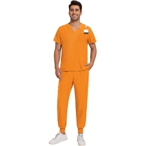 Uniforme Médico para <span class=keywords><strong>Hombre</strong></span>, Transpirable, para Enfermería, Salón de Belleza, Ropa de Trabajo, con Logotipo Personalizado, <span class=keywords><strong>Pantalones</strong></span> Jogger, Conjunto de Uniforme Médico - Product Image 6