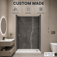 Panneaux muraux de douche géométriques modernes en acrylique épais et imperméables pour salle de bain et cuisine, avec installation facile