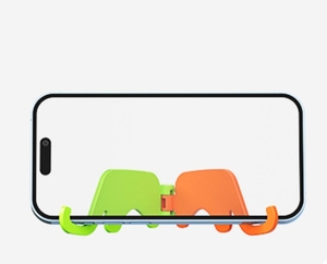 Custom Logo Cellphone Bracket Desktop Creativity Cartoon Lazy Folding Mobile Phone Stand Mobile Phone Holder - Product Image 3