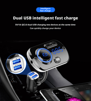 Cargador de Teléfono con Doble USB y Carga Rápida QC 3.0, Manos Libres, DSP, Encendedor de Cigarrillos Inalámbrico, Transmisor FM para Auto, Micrófono Integrado, Estéreo