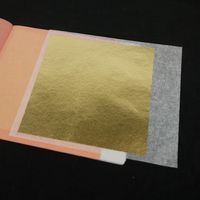 Feuille d'or véritable 22 carats, 25 feuilles par livret, prix d'usine, transfert, 8,5 x 8,5 cm, moulage métallique, feuille de haute qualité