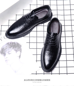 Scarpe eleganti alla moda nere Premium <span class=keywords><strong>uomo</strong></span> <span class=keywords><strong>Casual</strong></span> occasioni eleganti vera pelle traspirante su misura per <span class=keywords><strong>uomo</strong></span> - Product Image 4