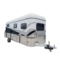 Remorque de transport de chevaux double de luxe personnalisée avec armoire de rangement pour le transport de chevaux aux normes européennes