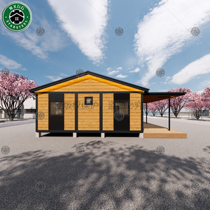 Maison préfabriquée modulaire personnalisée avec revêtement en bois, structure en acier, conteneur habitable portable avec auvent - Product Image 3