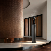 Diffuseur de parfum électrique commercial autonome 500 ml en métal, appareil d'aromathérapie à air froid biphasique avec éclairage LED et contrôle par application