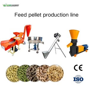 Ligne de production de granulés d'aliments pour animaux multifonctionnelle Weiwei 200-500 kg/h pour usage domestique et agricole, machine <span class=keywords><strong>à</strong></span> granulés certifiée CE - Product Image 1