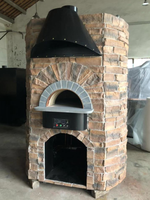 Four à feu de bois commercial four à pizza en argile four à briques à gaz à haute température pour la fabrication de pizzas