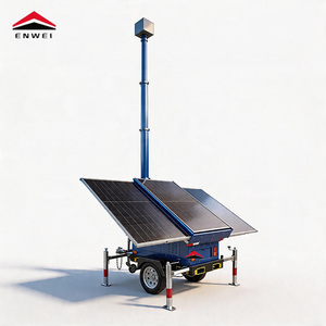 Remorque de surveillance mobile avec 3*400W de panneaux solaires monocristallins <span class=keywords><strong>pour</strong></span> chantier de construction - Product Image 3