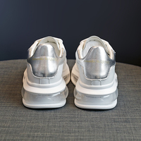 Wecoo Nouveau design Chaussures décontractées à coussin d'air pour filles Baskets de marche en cuir véritable de luxe à la mode pour couples