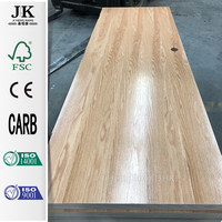 Porte en bois traditionnelle à battants JHK-FC02, imperméable, pour l'intérieur des écoles, avec matériau MDF et style antique à plat