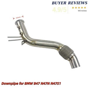 Tuberías de Escape para BMW B47 N47N Turbo Diésel, 63 mm de Diámetro, Acero Inoxidable 304 Premium, Amplio Inventario, Venta al por Mayor y al Detal - Product Image 1