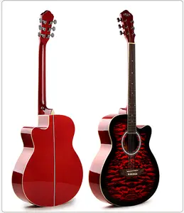 China cheaper blue rock beginner acoustic electric guitar for sale