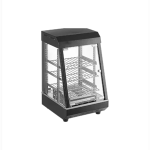 Vitrina de calentamiento de <span class=keywords><strong>pastelería</strong></span> eléctrica de acero inoxidable negro, equipo de cocina comercial, gabinete calentador de alimentos eléctrico - Product Image 1