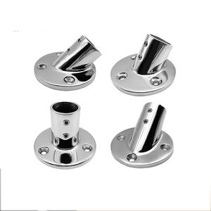 Support de tube rond marin en acier inoxydable 316 pour montage sur garde-corps de pont, quincaillerie de yacht - Product Image 2