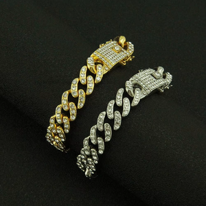 Hip-hop men's <b>Cuban</b> bracelet jewelry fashion trend bracelet bracelet - Product Image 2