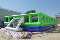 Parcours d'obstacles gonflable pour terrain de football commercial WINSUN, matériau PVC, certifié CE, capacité 300 kg, sans plomb, ignifuge