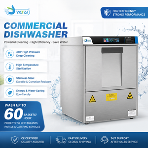 Lavavajillas bajo encimera de fábrica, fácil de operar, para hoteles, con enjuague a alta temperatura que elimina el 99.9% de las bacterias. - Product Image 2