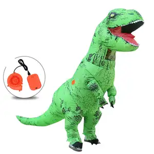 Darbe kadar parti trex dinozor takım maskot cadılar bayramı t rex kostüm şişme t-rex dinozor kostüm adulte