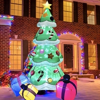 Décorations de Noël, fournitures, ornements, Père Noël avec lumières LED, Noël, bonhomme de neige gonflable de Noël, Père Noël