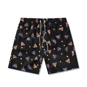 Nuevos Shorts de Baño para Hombre de Verano 100% Poliéster Satén con Elástico Medio Impermeables Transpirables Ligeros con Impresión Digital 3D de Color Sólido para Playa - Product Image 2