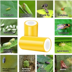 Nastro Adesivo Liquido Anti-Insetti Hebang Garden, Doppio Lato Giallo, Ecologico, in Plastica, Capacità 1L, 10cm X 2m per Uso in Serra - Product Image 2