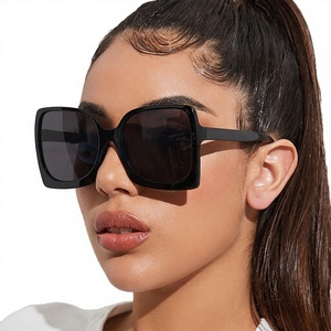 Luxury Retro Fashion Square <b>Sunglasses</b> for Unisex with Brown/Orange Frame PC UV400 Lenses - Product Image 3